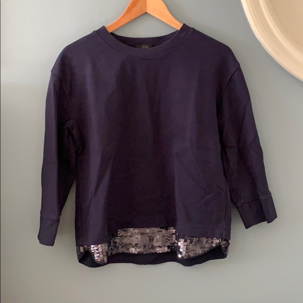 J.crew sequin sweatshirt top